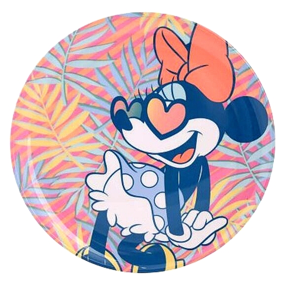 Disney 4 Mickey & Minnie Mouse Summer Salad Plate Set Appetizer Dishes - Picture 4 of 7